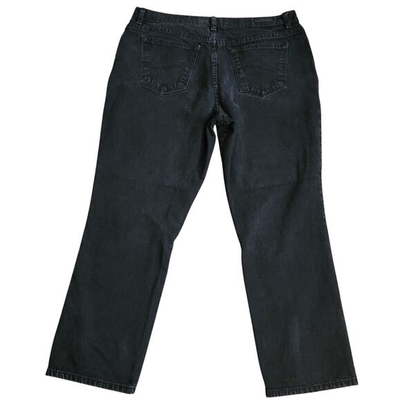 Vntg Lee Relaxed Fit Straight Leg Jeans Sz 16P Petite 100% Cotton Y2K Heritage - Picture 4 of 8